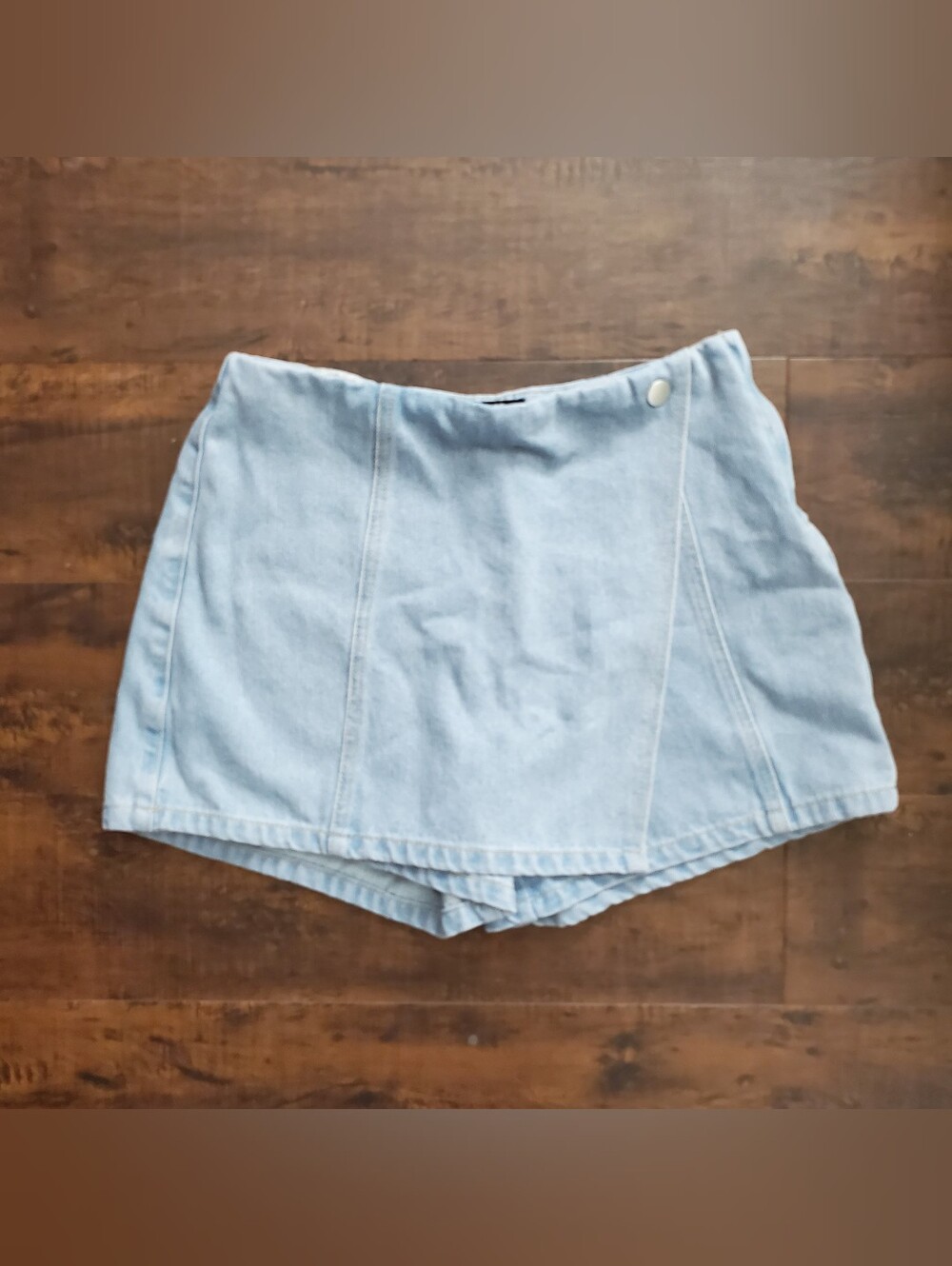 Priceless Women's Light Wash Denim Skort - Women Sz S